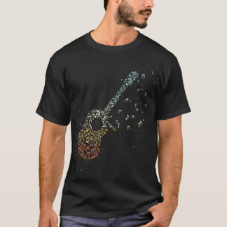 Guitar Gifts Mannen Muzieknoten Guitarist Musicus T-shirt