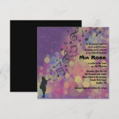 Guitar Girl Bat Bar Mitzvah Uitnodiging (Voorkant / Achterkant)