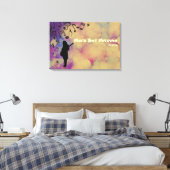 Guitar Girl Bat Mitzvah Sign-In Board Canvas Afdruk (Insitu (Slaapkamer))