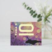 Guitar Girl Bat Mitzvah Table Kaart (Staand voorkant)