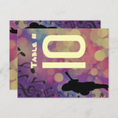 Guitar Girl Bat Mitzvah Table Kaart (Voorkant / Achterkant)