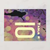 Guitar Girl Bat Mitzvah Table Kaart (Achterkant)