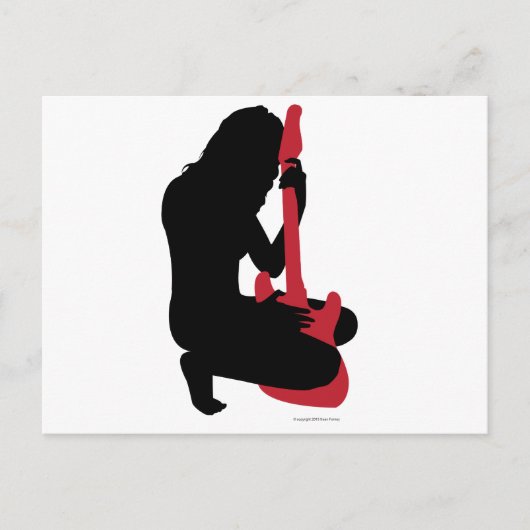 Guitar Girl Briefkaart (Voorkant)