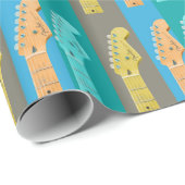 Guitar Girl modern pastel kleurrijke muziek Cadeaupapier (Rol Hoek)