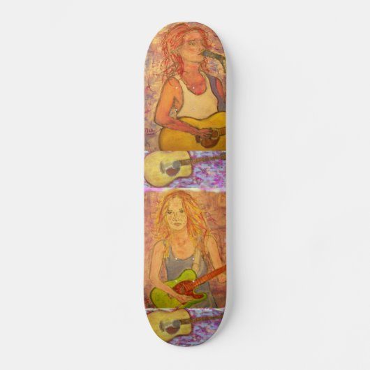 Guitar Girls Art Skateboard (Voorkant)