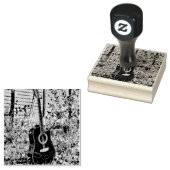 Guitar Gitarist Rubberstempel (Gestempeld)
