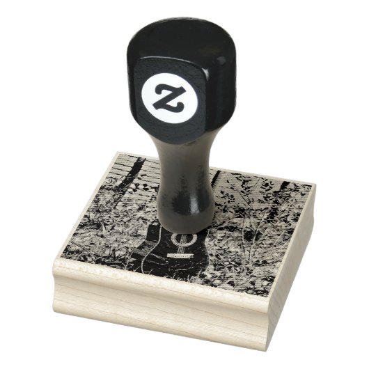 Guitar Gitarist Rubberstempel (Stempel)