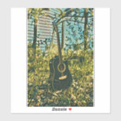 Guitar Gitarist Sticker (Vel)