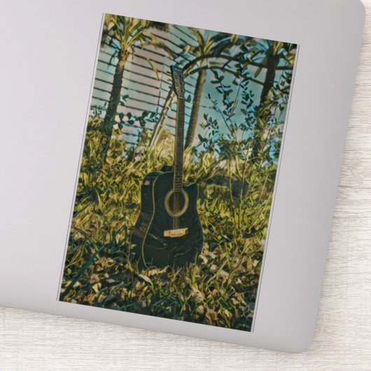 Guitar Gitarist Sticker (Detail)