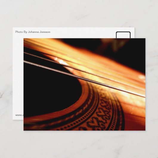 Guitar Gitarr Briefkaart (Voorkant / Achterkant)