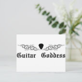 Guitar Goddess Tribal Briefkaart (Staand voorkant)