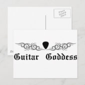 Guitar Goddess Tribal Briefkaart (Voorkant / Achterkant)