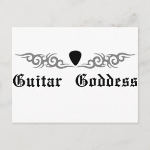 Guitar Goddess Tribal Briefkaart