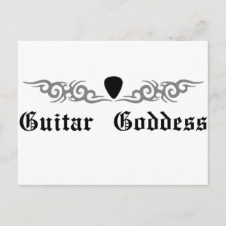 Guitar Goddess Tribal Briefkaart