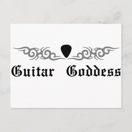 Guitar Goddess Tribal Briefkaart (Voorkant)
