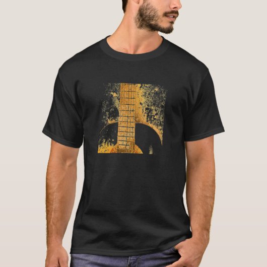 Guitar Gold Mannen T Shirt (Voorkant)