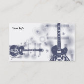 Guitar grafische Blu-profielkaart Visitekaartje (Achterkant)