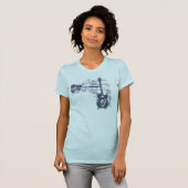 Guitar Graphic 2 Blue T-shirt (Voorkant volledig)