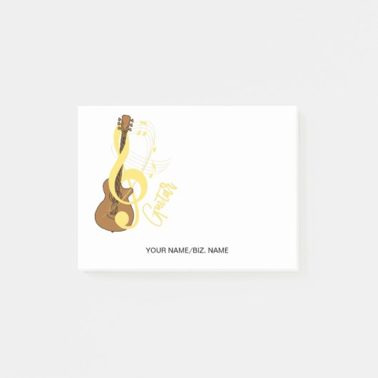 Guitar Graphic Musician Music Theme Post-it® Notes (Voorkant)