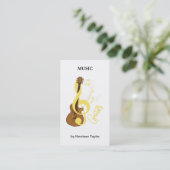 Guitar Graphic Musician Music Theme Visitekaartje (Staand voorkant)