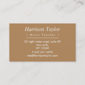 Guitar Graphic Musician Music Theme Visitekaartje (Achterkant)