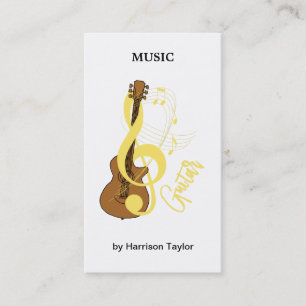 Guitar Graphic Musician Music Theme Visitekaartje