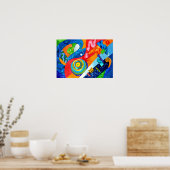 "Guitar Groove" door R.A.Brown© Poster (Keuken)