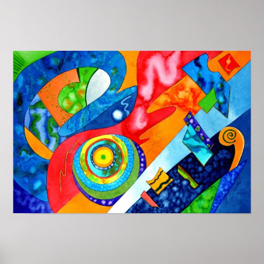 "Guitar Groove" door R.A.Brown© Poster (Voorkant)