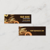 GUITAR "GrungeOrangey"-profielkaart Mini Visitekaartje (Voorkant / Achterkant)