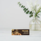 GUITAR "GrungeOrangey"-profielkaart Mini Visitekaartje (Staand voorkant)