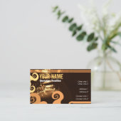 GUITAR "GrungeOrangey"-Visitekaartje Visitekaartje (Staand voorkant)