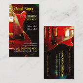 GUITAR "GrungeRed" - Verticaal Visitekaartje (Voorkant / Achterkant)