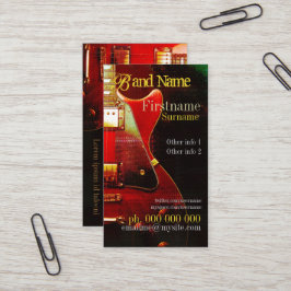 GUITAR "GrungeRed" - Verticaal Visitekaartje