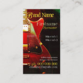 GUITAR "GrungeRed" - Verticaal Visitekaartje (Voorkant)