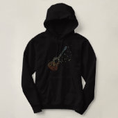 Guitar Guitar Gifts Mannen Muzieknoten Guitarist M Hoodie (Design voorkant)