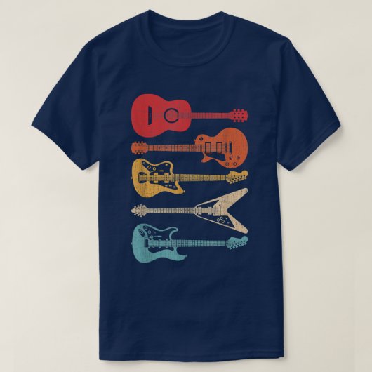 Guitar Guitar Lover Retro Style voor gitarist T-shirt (Design voorkant)