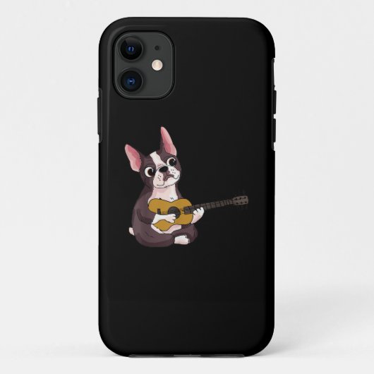 Guitar Guitarist Frenchie Bulldog Gift Case-Mate iPhone Case (Achterkant)