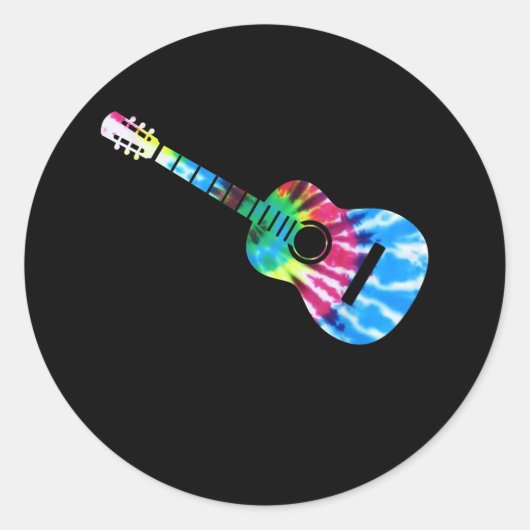 Guitar Guitarists Gift Ronde Sticker (Voorkant)