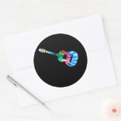 Guitar Guitarists Gift Ronde Sticker (Envelop)
