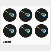 Guitar Guitarists Gift Ronde Sticker (Vel)