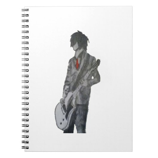 Guitar Guy Pencil Art Notitieboek (Voorkant)