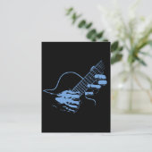 Guitar Hands II-blu Briefkaart (Staand voorkant)