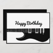 Guitar Happy Birthday Feestdagenkaart (Voorkant / Achterkant)
