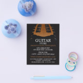 Guitar Head, Musical Instrument Store Flyer (Enkel)
