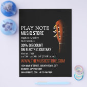 Guitar Head, Musical Instrument Store Flyer (Enkel)