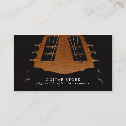 Guitar Head, Musical Instrument Store Visitekaartje (Voorkant)