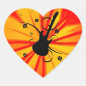 Guitar Heart Sticker (Voorkant)