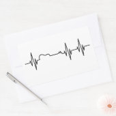 Guitar Heartbeat Pulse Make Music Square Sticker (Envelop)