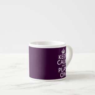 Guitar - Houd kalm en Spel aan (elke kleur) Espresso Kop