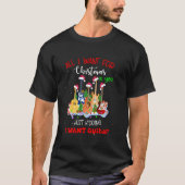 Guitar ik wil alleen maar voor Kerstmis... jij gra T-shirt (Voorkant)